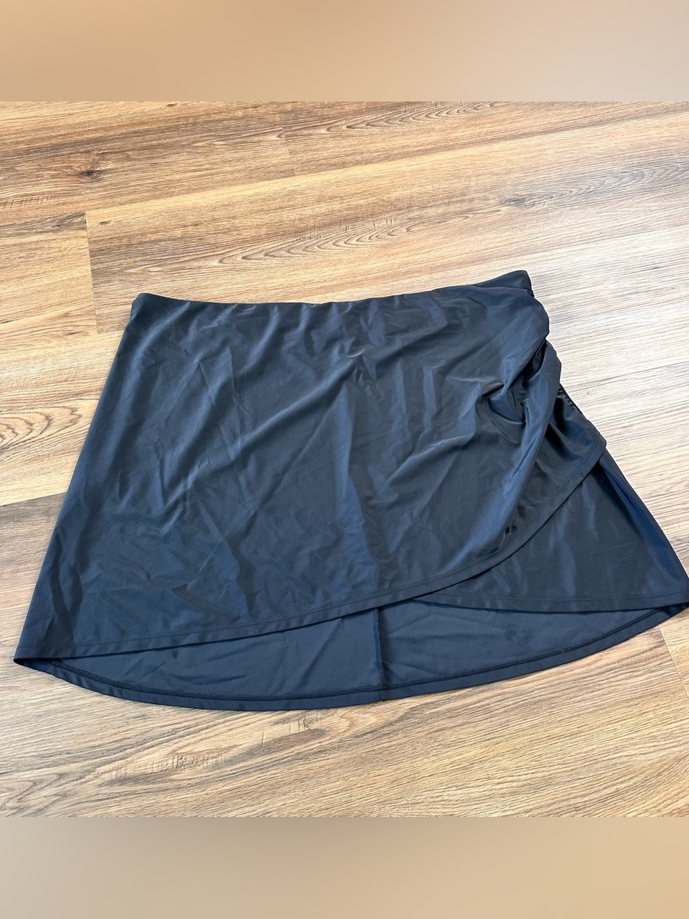 SUMMERSALT Ruched Swim Skirt Modest Cover Up Black 2XL Pull On Beach Travel Vaca